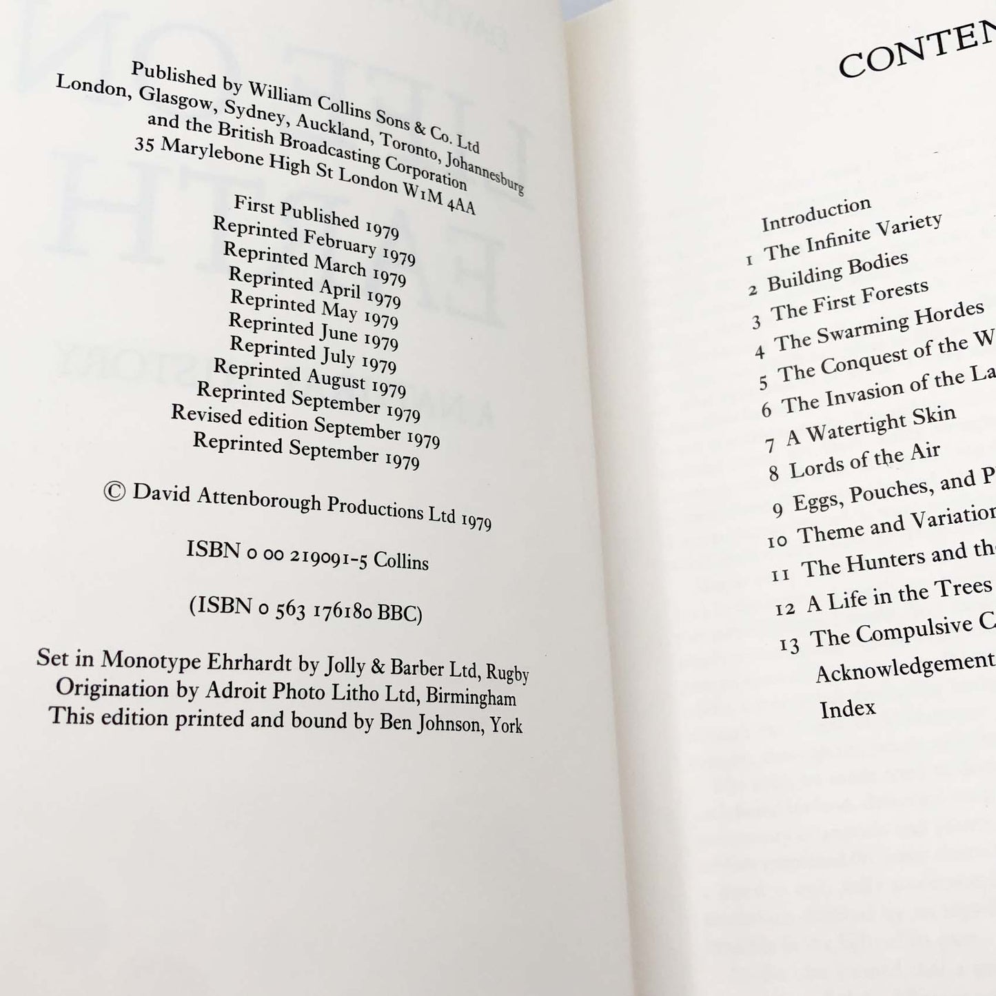 Life on Earth by David Attenborough [U.K. FIRST EDITION] 1979 • Collins