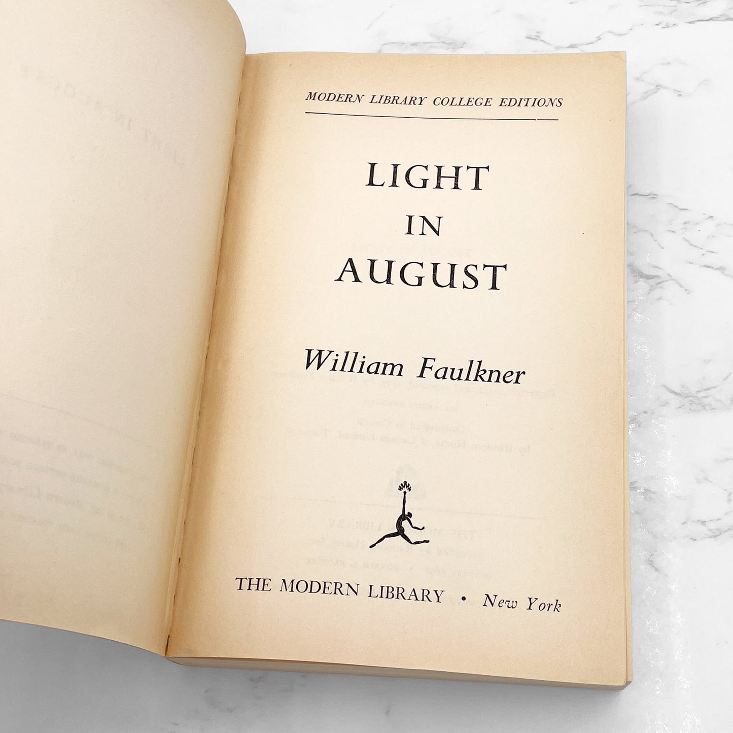 Light in August by William Faulkner [TRADE PAPERBACK] 1959 • The Modern Library