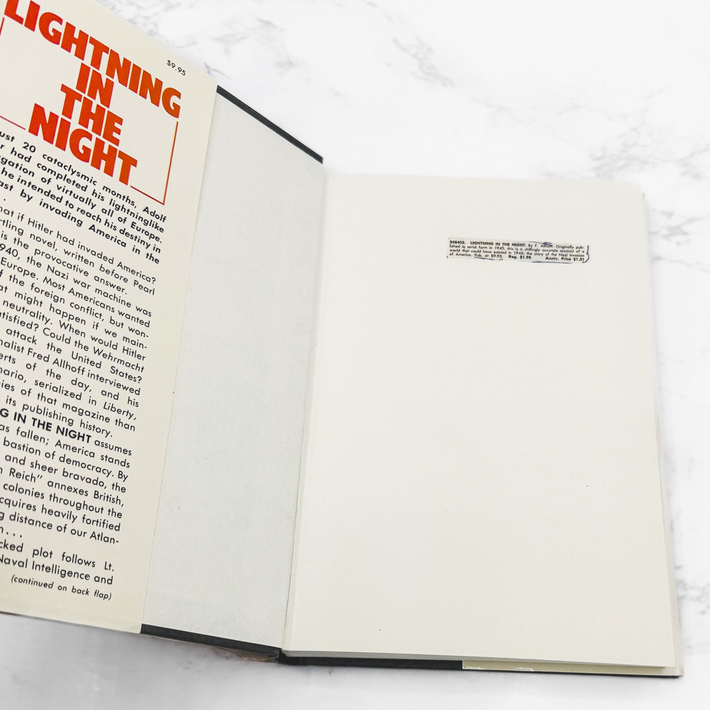Lightning in the Night by Fred Allhoff [U.S. FIRST EDITION • FIRST PRINTING] 1979 • Prentice-Hall