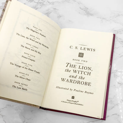 The Lion, The Witch & The Wardrobe by C.S. Lewis [TURTLEBACK HARDCOVER] 1994 • Chronicles of Narnia #2