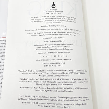 Lisey's Story by Stephen King [FIRST EDITION • FIRST PRINTING] 2006 • Scribner