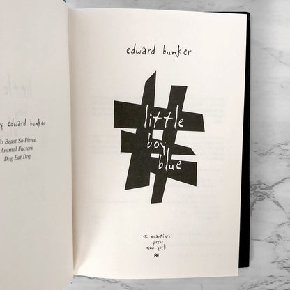 Little Boy Blue by Edward Bunker [SECOND EDITION HARDCOVER] 1997 • St. Martin's