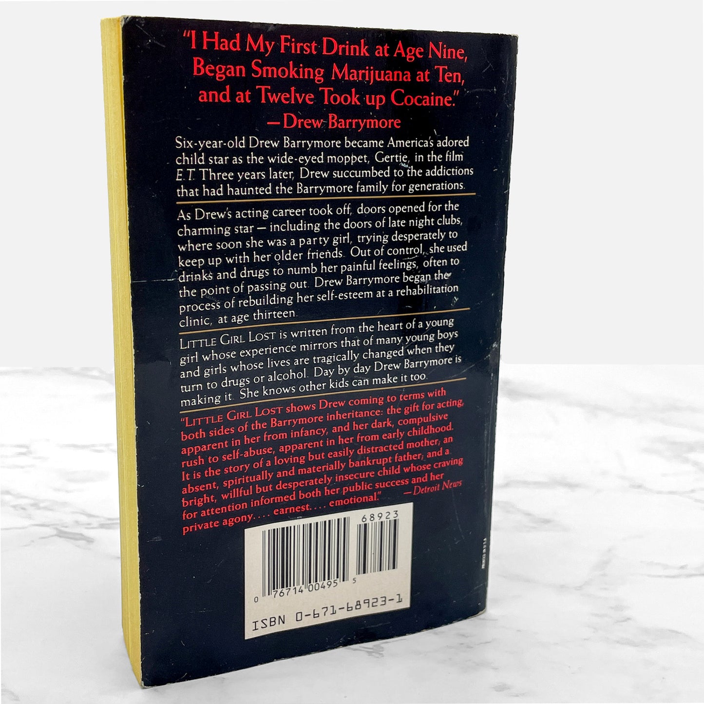 Little Girl Lost by Drew Barrymore w. Todd Gold [FIRST PAPERBACK PRINTING] 1991 • Pocket • Rare OOP!