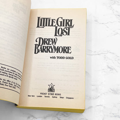 Little Girl Lost by Drew Barrymore w. Todd Gold [FIRST PAPERBACK PRINTING] 1991 • Pocket • Rare OOP!