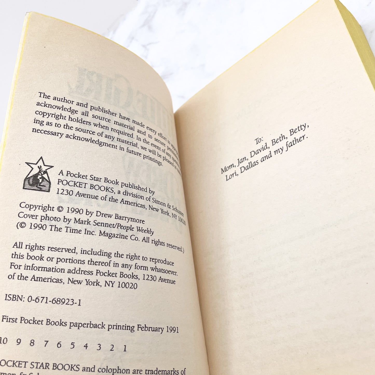 Little Girl Lost by Drew Barrymore w. Todd Gold [FIRST PAPERBACK PRINTING] 1991 • Pocket • Rare OOP!