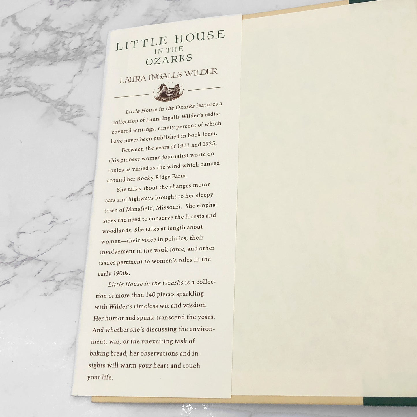 Little House in the Ozarks: The Rediscovered Writings by Laura Ingalls Wilder [HARDCOVER RE-ISSUE] 1996 • Galahad