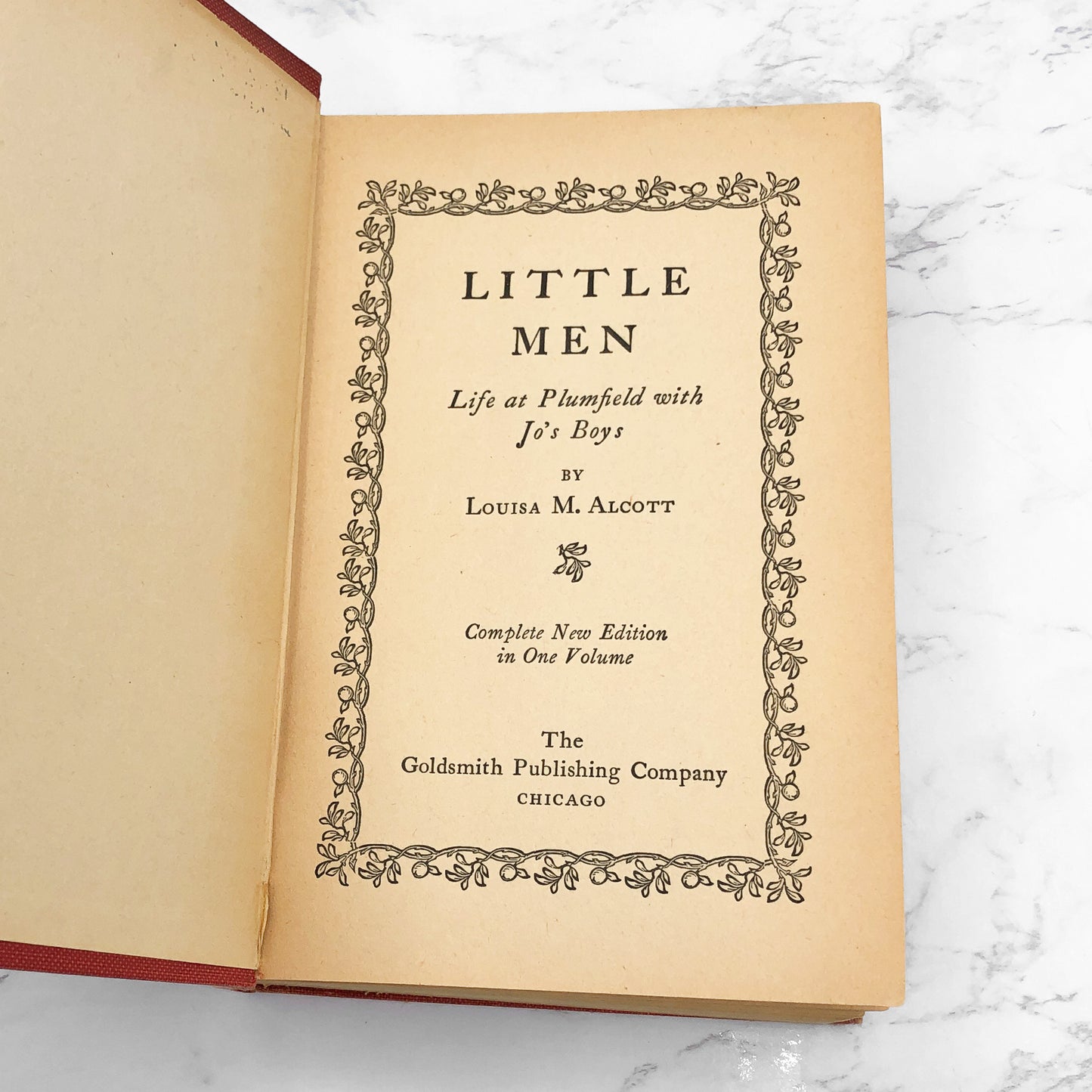 Little Men by Louisa May Alcott [ANTIQUE HARDCOVER] 1931 • Goldsmith Publishing