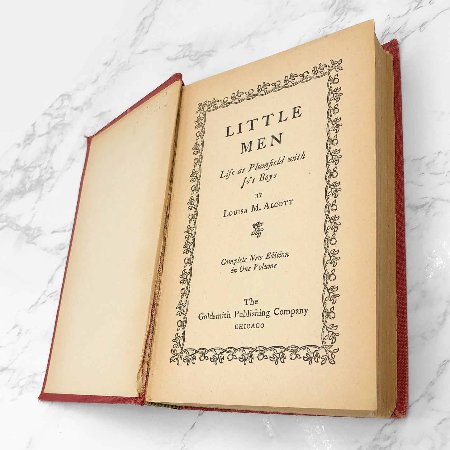 Little Men by Louisa May Alcott [ANTIQUE HARDCOVER] 1931 • Goldsmith Publishing