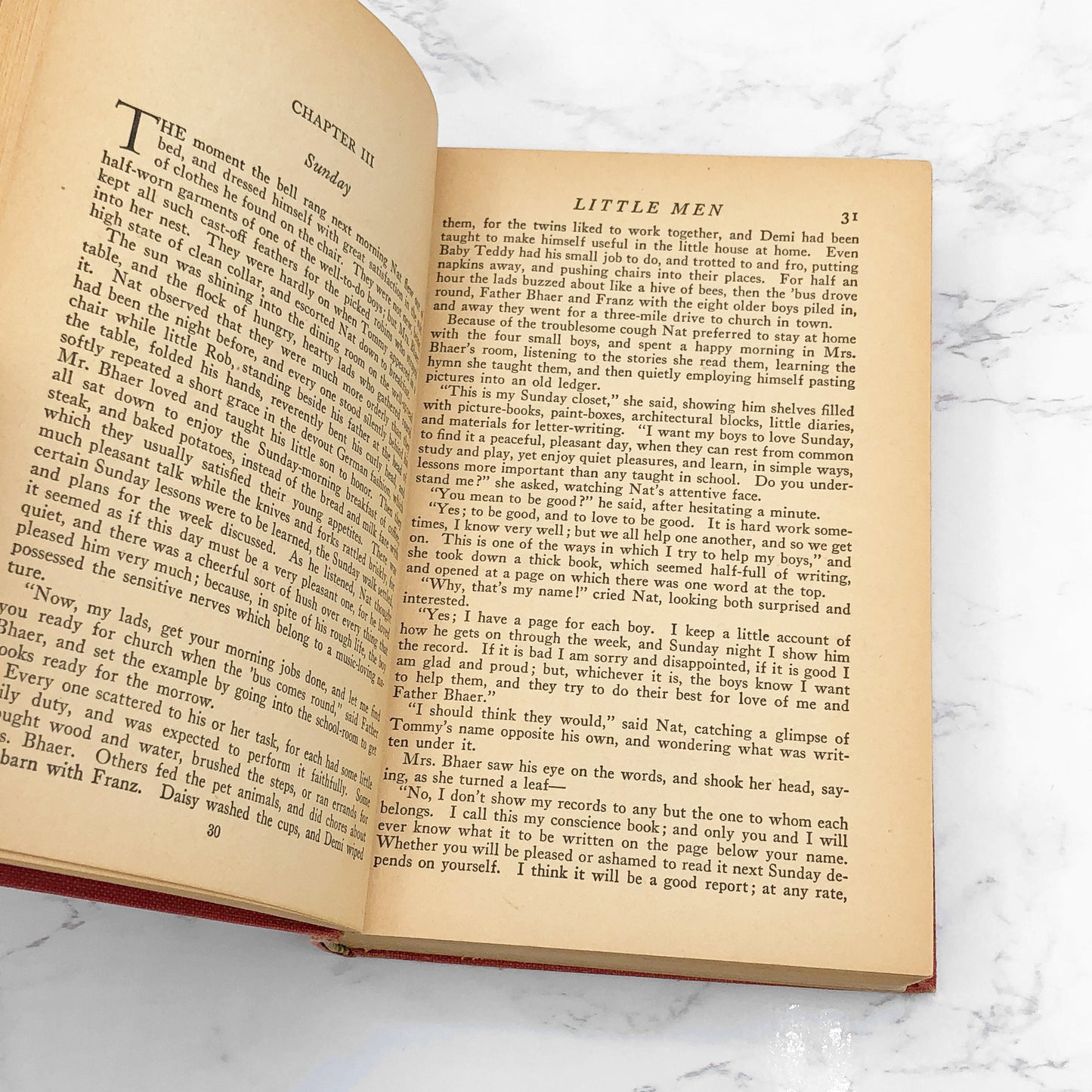 Little Men by Louisa May Alcott [ANTIQUE HARDCOVER] 1931 • Goldsmith Publishing