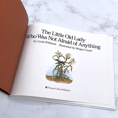 The Little Old Lady Who Was Not Afraid of Anything by Linda Williams & Megan Lloyd [FIRST EDITION] 1986 • Later Printing • HarperCollins