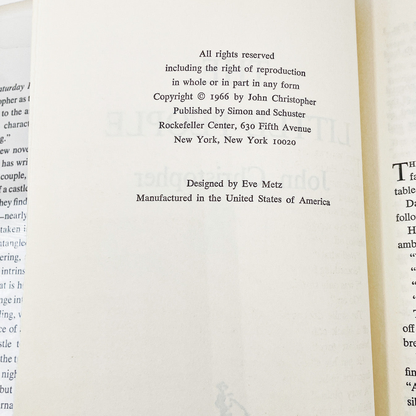 The Little People by John Christopher [FIRST BOOK CLUB EDITION] 1966 • Simon & Schuster