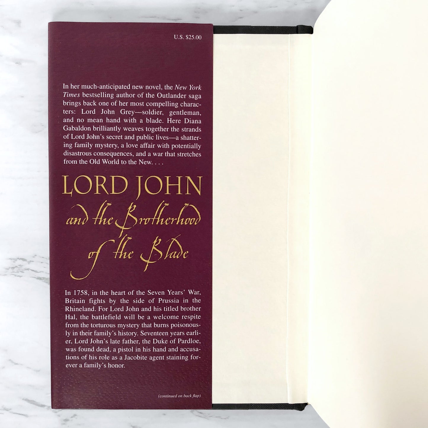 Lord John and the Brotherhood of the Blade by Diana Gabaldon SIGNED! [FIRST EDITION • FIRST PRINTING] 2007