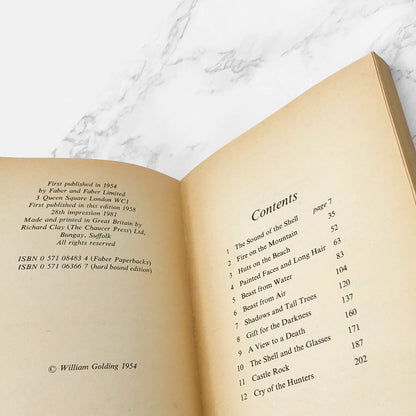 Lord of the Flies by William Golding [U.K. TRADE PAPERBACK] 1981 • Faber & Faber