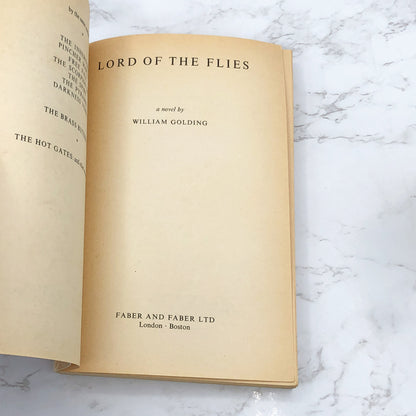 Lord of the Flies by William Golding [U.K. TRADE PAPERBACK] 1981 • Faber & Faber