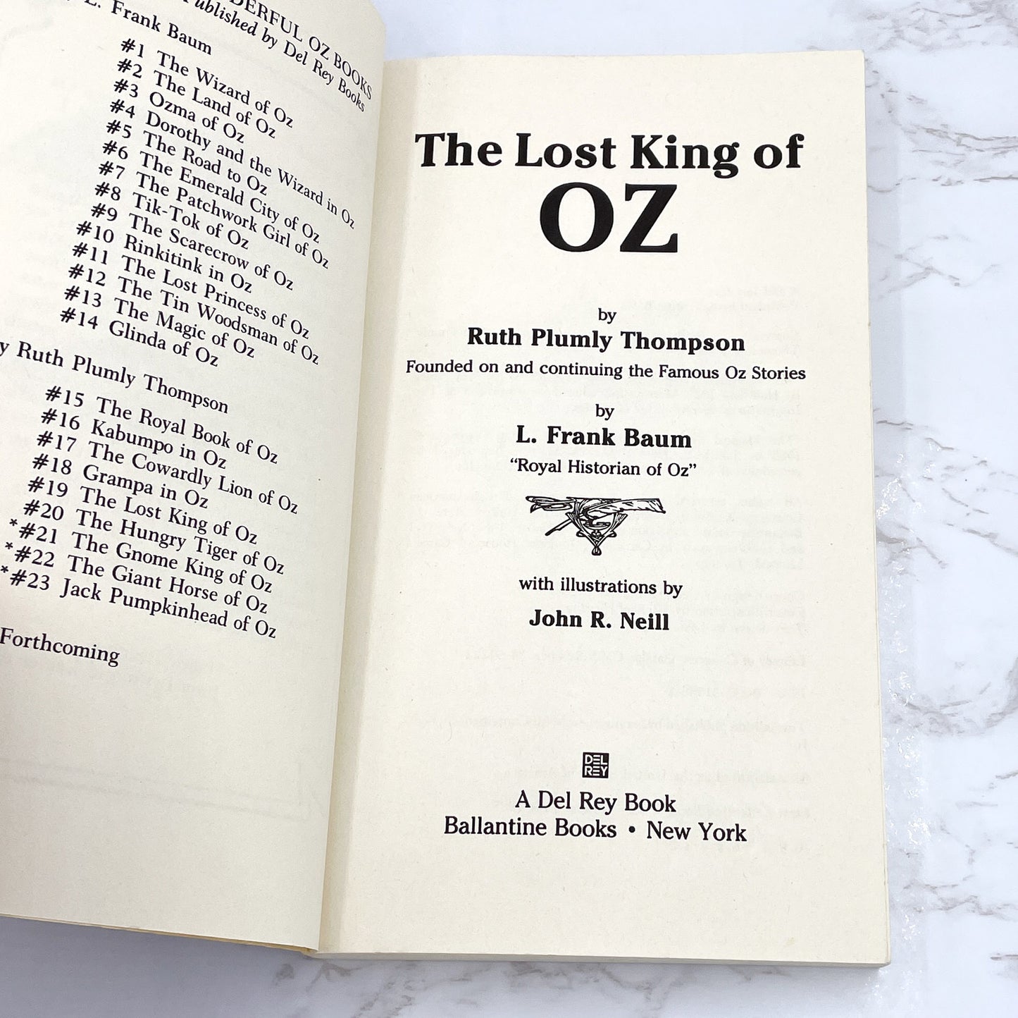 The Lost King of Oz by Ruth Plumly Thompson [TRADE PAPERBACK] 1985 • Del-Rey • Oz Continued #19
