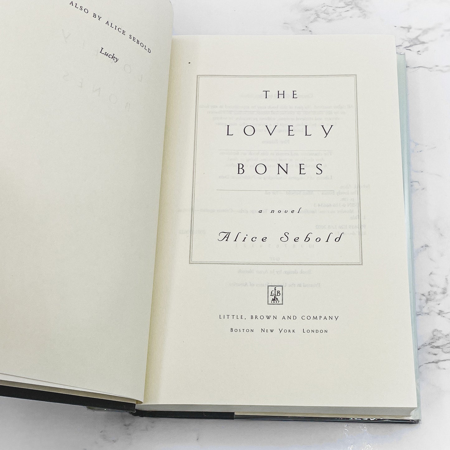 The Lovely Bones by Alice Sebold [FIRST BOOK CLUB PRINTING] 2002 • Little Brown