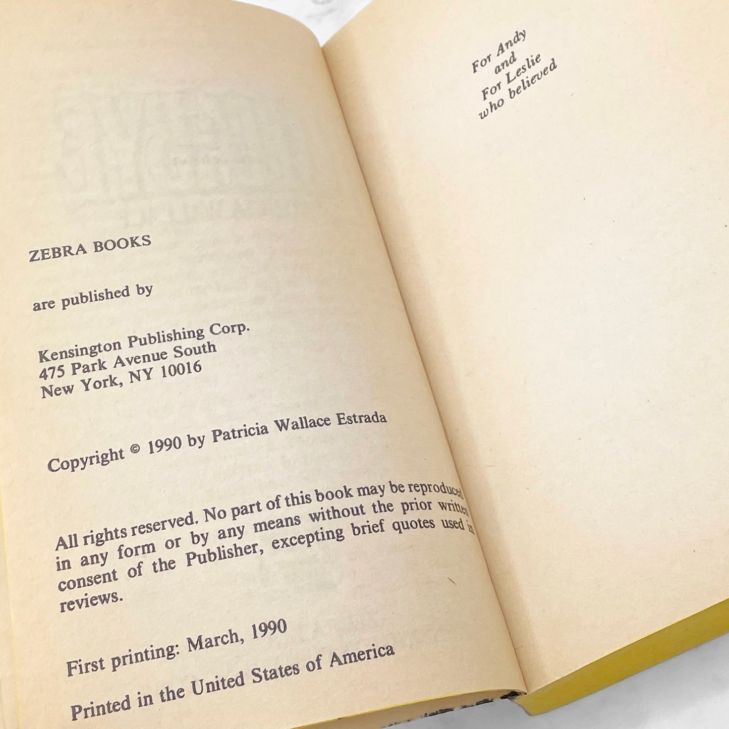 Lullabye by Patricia Wallace [FIRST EDITION • FIRST PRINTING] 1990 • Zebra Horror