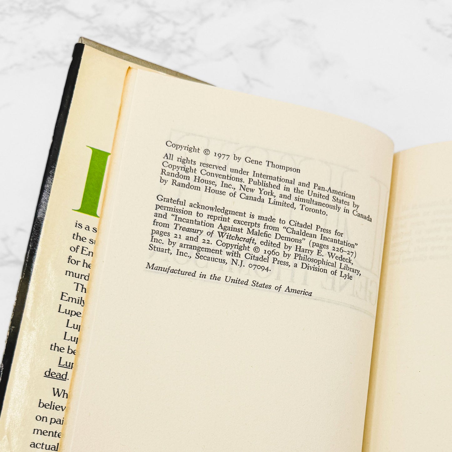 Lupe by Gene Thompson [FIRST BOOK CLUB EDITION] 1977 • Random House