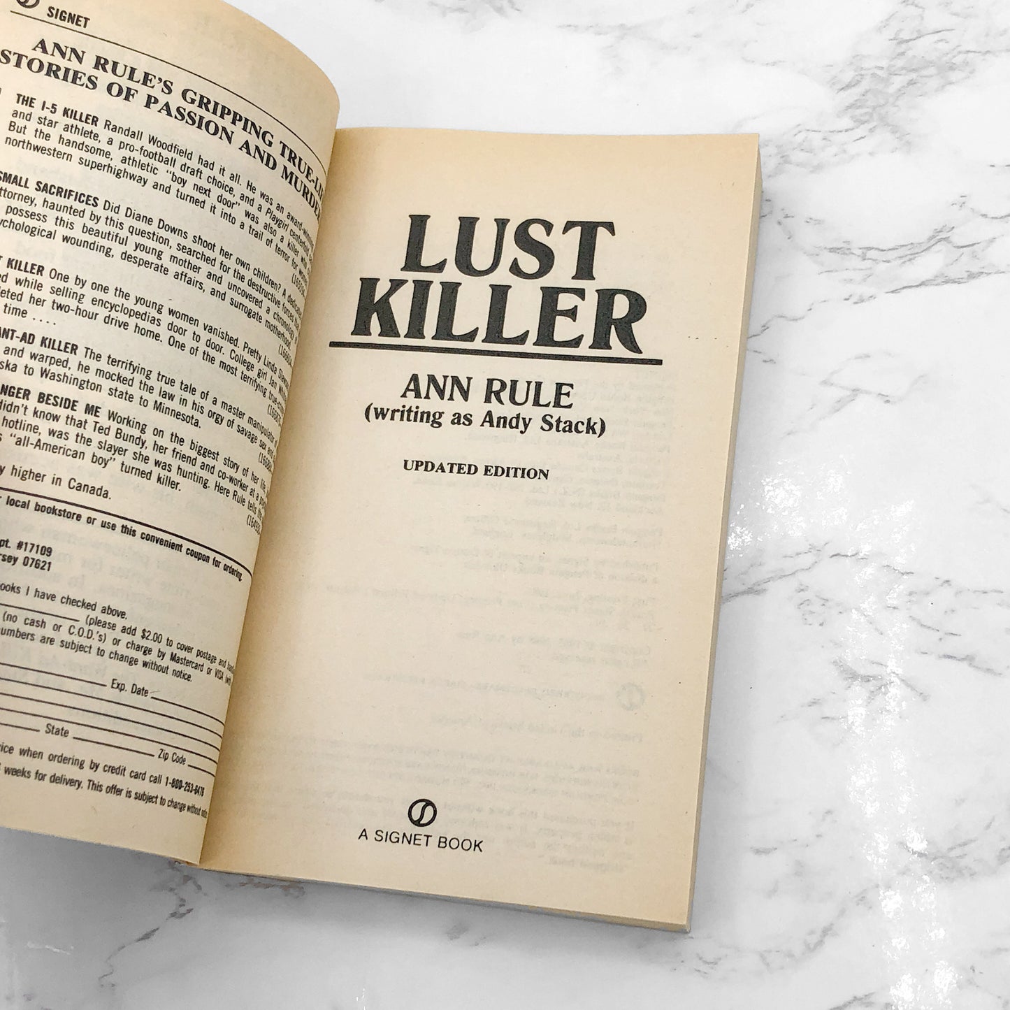 Lust Killer by Ann Rule [UPDATED PAPERBACK] 1988 • Signet True Crime