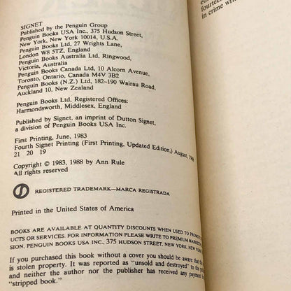 Lust Killer by Ann Rule [UPDATED PAPERBACK] 1988 • Signet True Crime