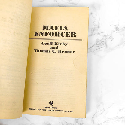 Mafia Enforcer by Cecil Kirby & Thomas C Renner [FIRST PAPERBACK PRINTING] 1988 • Bantam