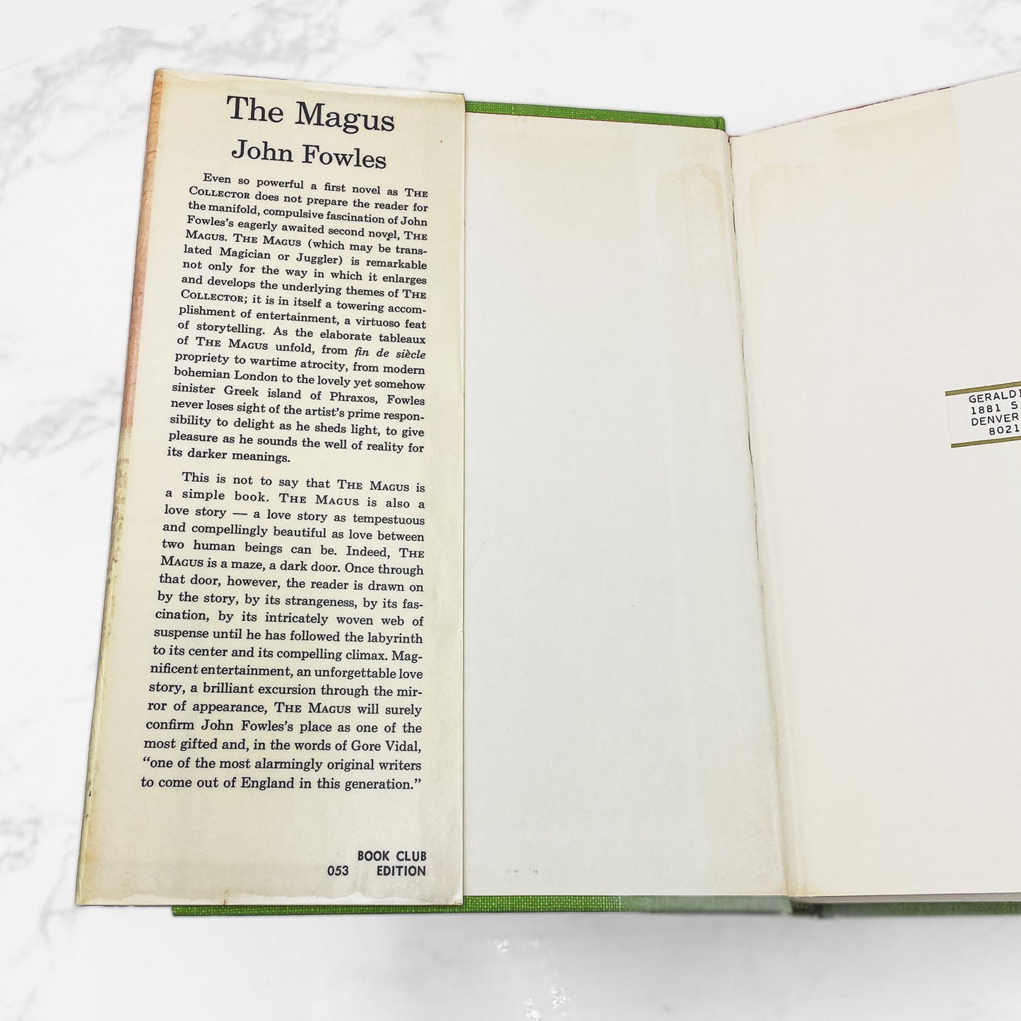 The Magus by John Fowles [1965 HARDCOVER] BCE • Little Brown