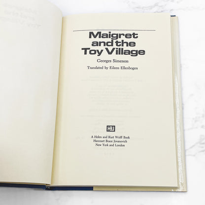 Maigret and the Toy Village by Georges Simenon [U.S. FIRST EDITION] 1979 • HBJ