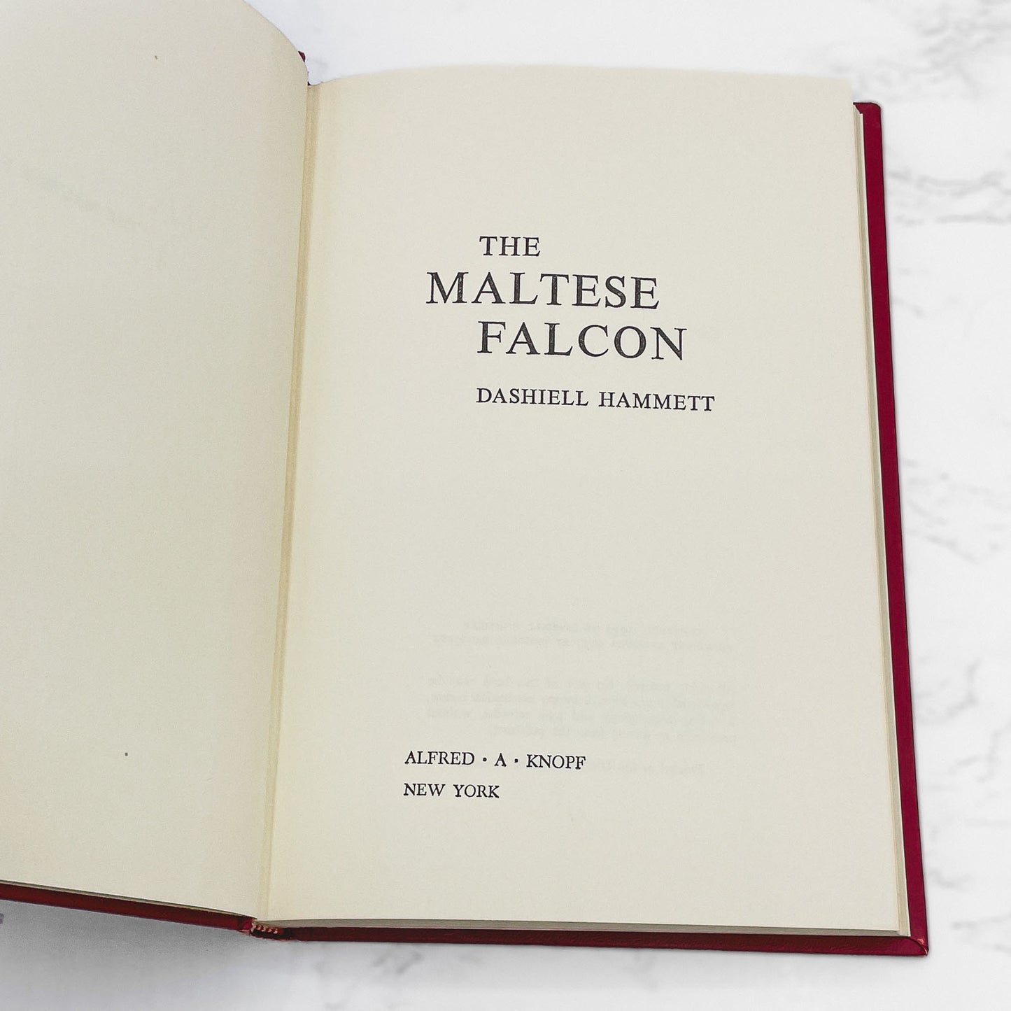 The Maltese Falcon by Dashiell Hammett [1957 HARDCOVER] • Book Club Edition • Knopf