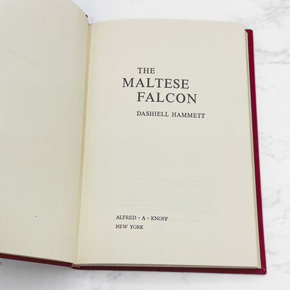 The Maltese Falcon by Dashiell Hammett [1957 HARDCOVER] • Book Club Edition • Knopf