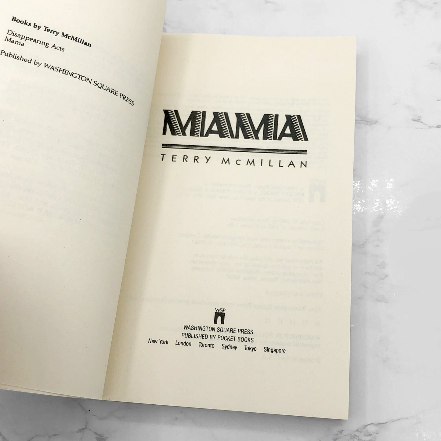 Mama by Terry McMillan [TRADE PAPERBACK] 1992 • Washington Square Press