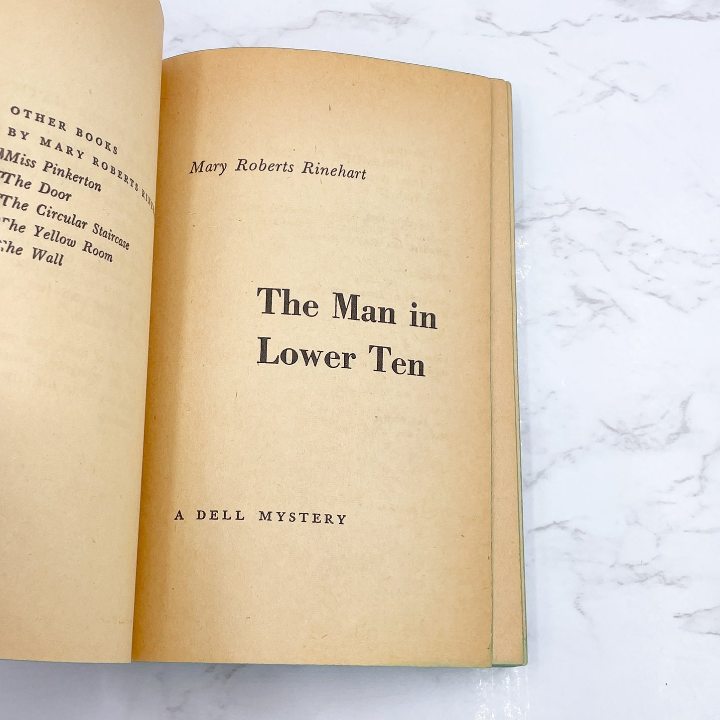The Man in Lower Ten by Mary Roberts Rinehart [1959 PAPERBACK] • Dell