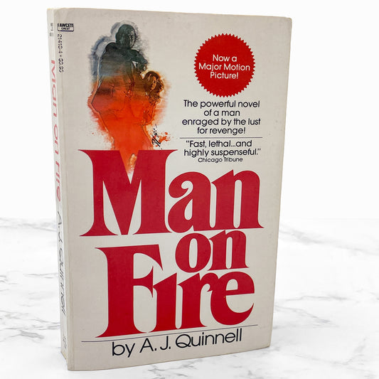 Man on Fire by A.J. Quinnell [1987 PAPERBBACK] • Fawcett Crest • Rare Movie Tie-in!