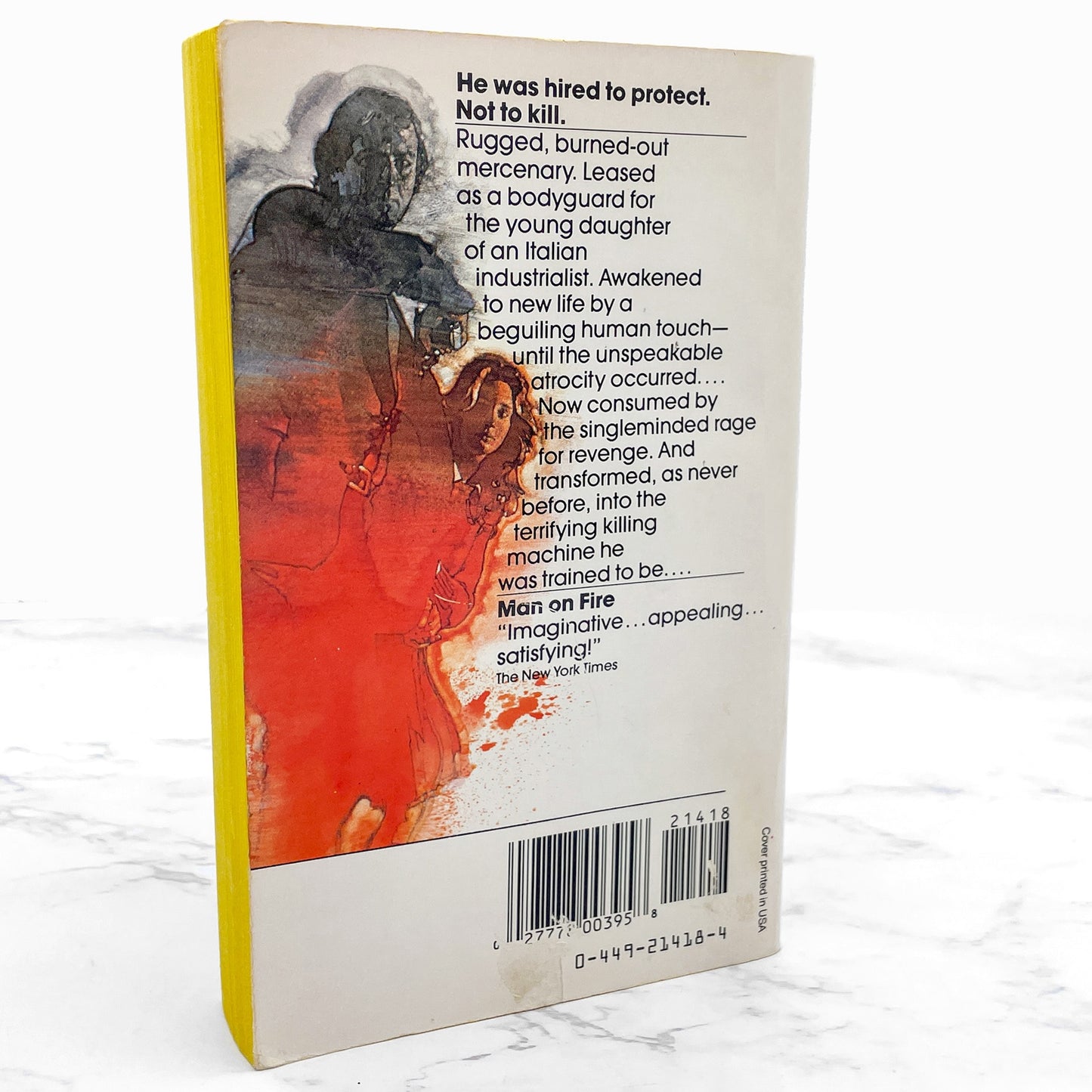 Man on Fire by A.J. Quinnell [1987 PAPERBBACK] • Fawcett Crest • Rare Movie Tie-in!