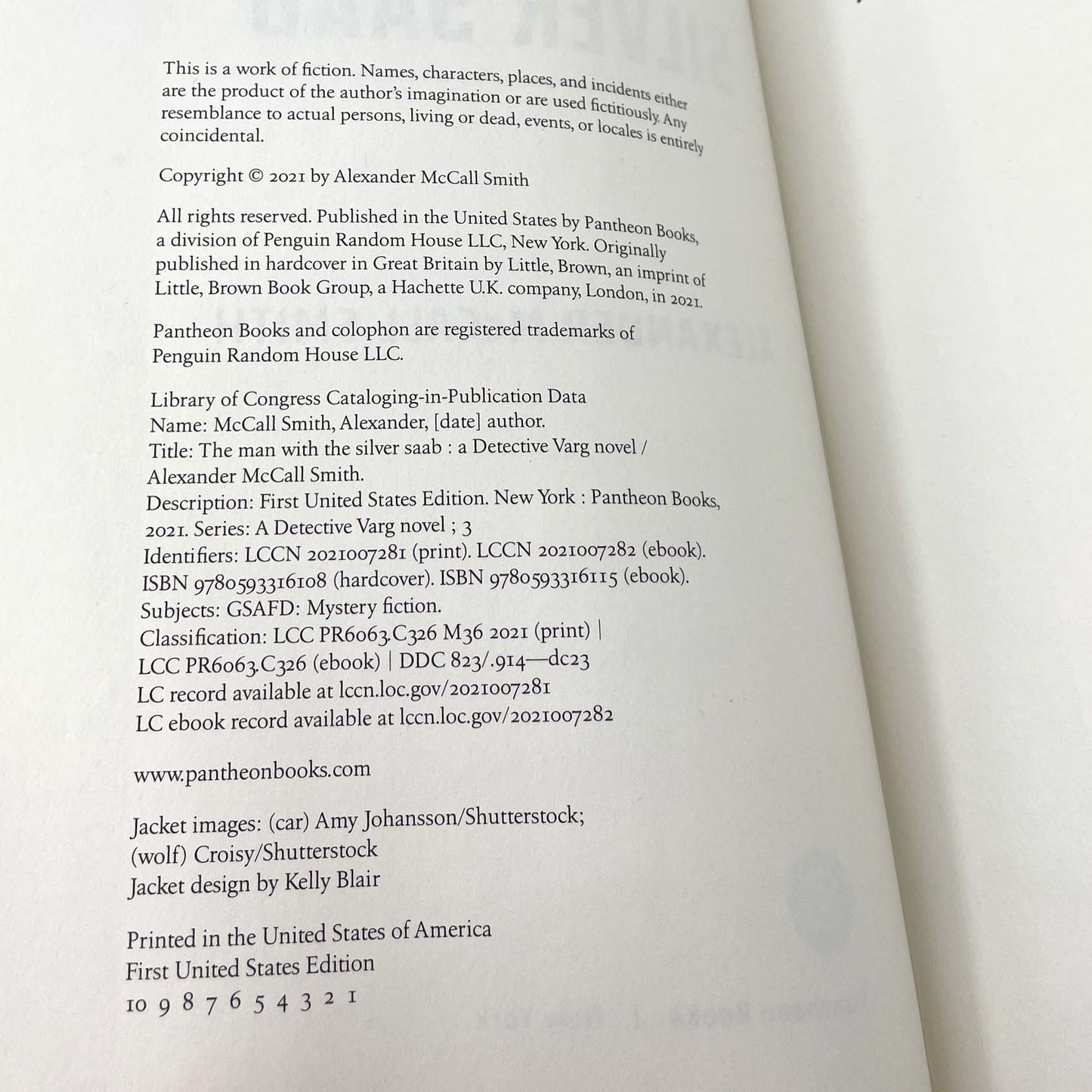 The Man with the Silver Saab by Alexander McCall Smith SIGNED! [FIRST EDITION • FIRST PRINTING] 2021 • Pantheon