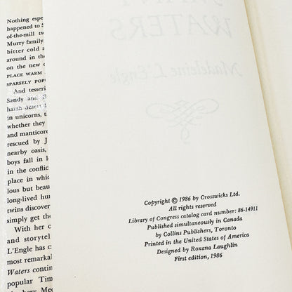 Many Waters by Madeleine L'Engle [FIRST EDITION • FIRST PRINTING] 1986 • FSG *Condition