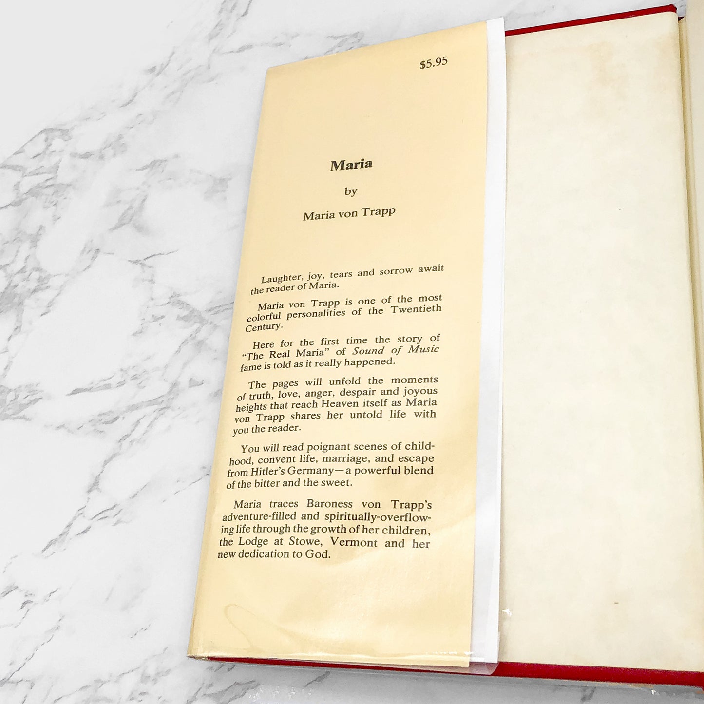 Maria by Maria von Trapp [FIRST EDITION] 1973 • Creation House