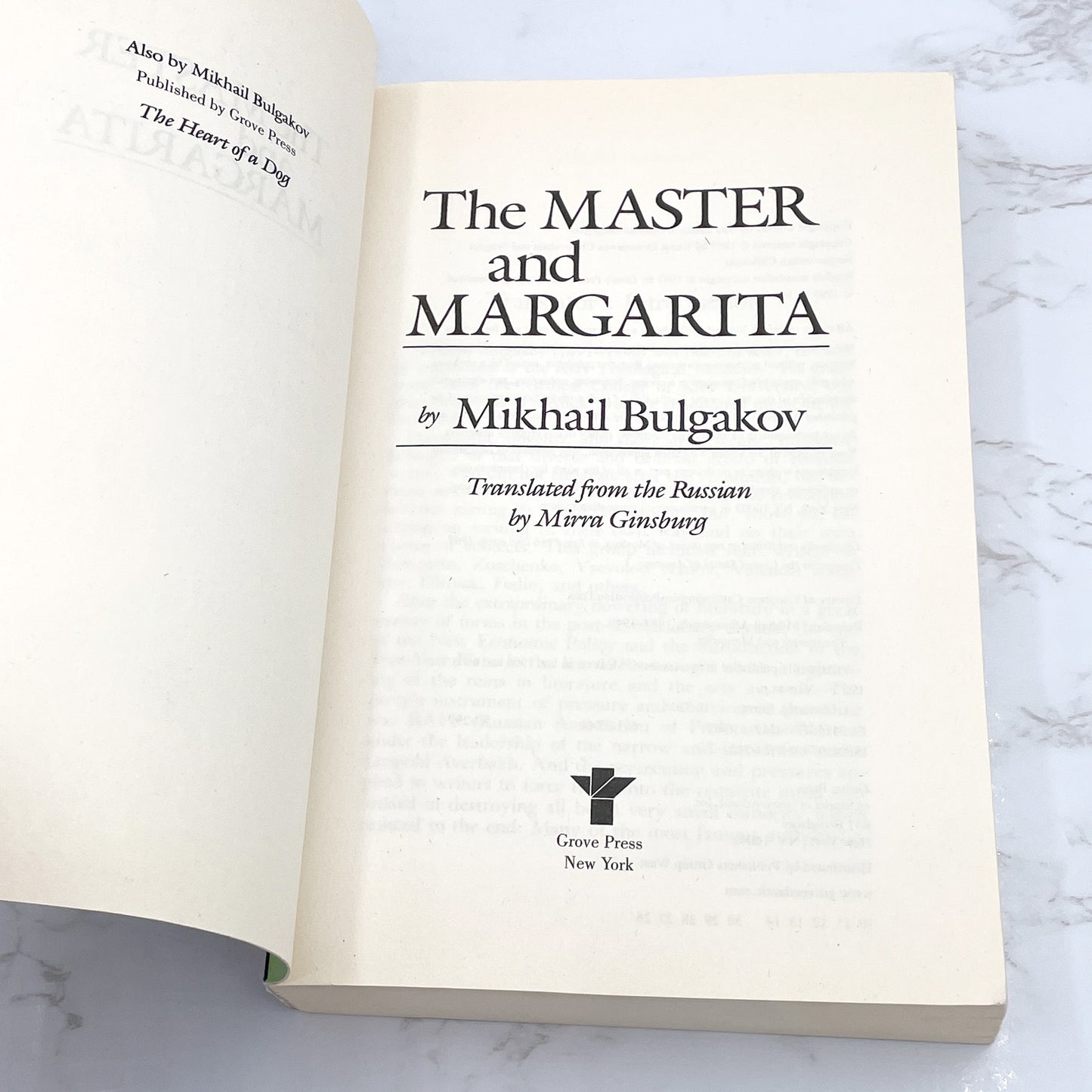 The Master and Margarita by Mikhail Bulgakov [TRADE PAPERBACK] 1994 • Grove Press