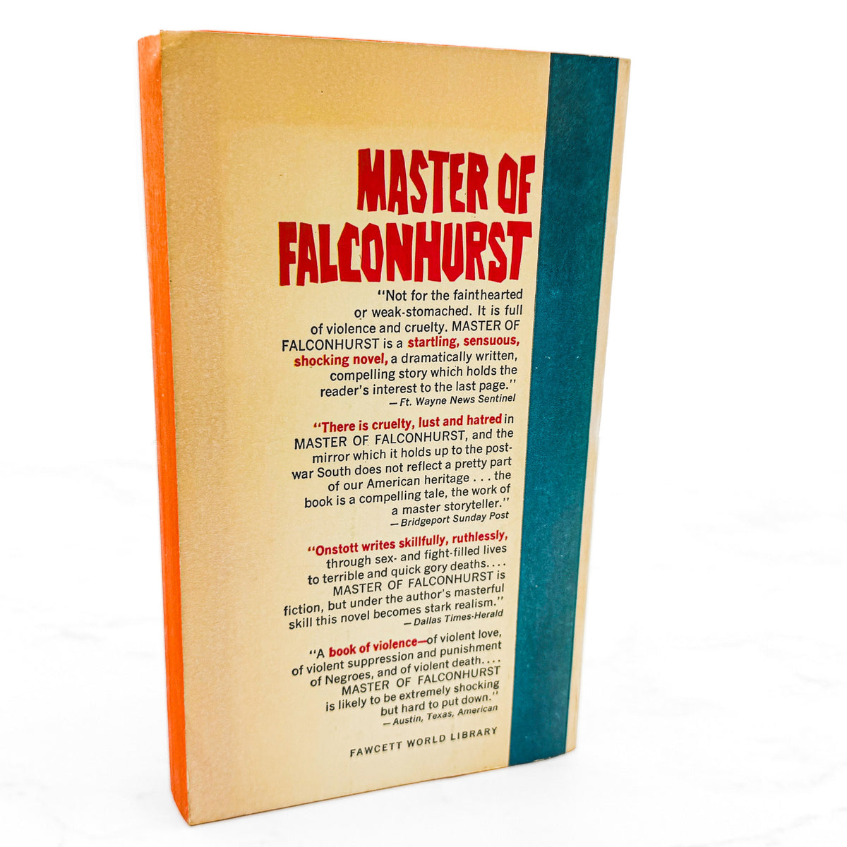 Master of Falconhurst by Kyle Onstott [FIRST PAPERBACK PRINTING] 1965 • Crest
