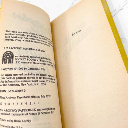 Master of Murder by Christopher Pike [FIRST PAPERBACK PRINTING] 1992 • Archway