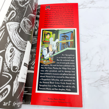 Maus I: A Survivor's Tale: My Father Bleeds History by Art Spiegelman [TRADE PAPERBACK RE-ISSUE] 1992 • Pantheon