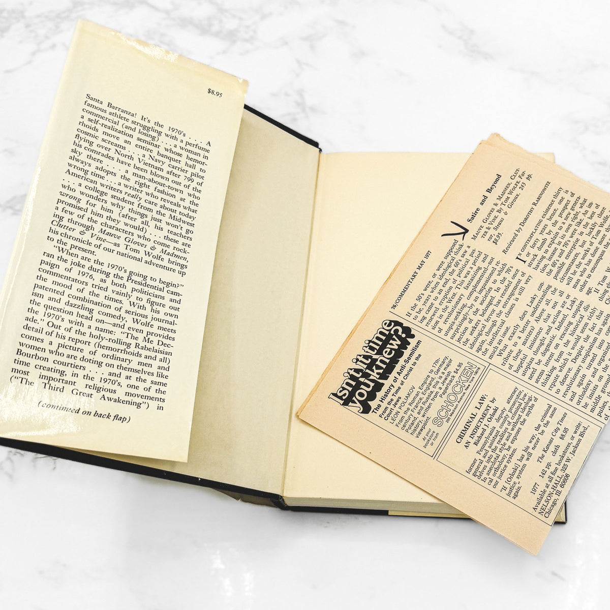 Mauve Gloves & Madmen, Clutter & Vine and Other Stories, Sketches & Essays by Tom Wolfe [FIRST EDITION • FIRST PRINTING] 1976 • FSG 
