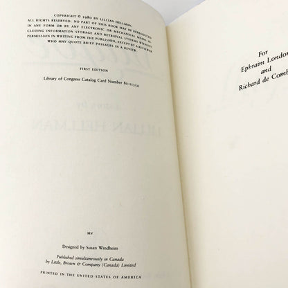 Maybe: A Story by Lillian Hellman [FIRST EDITION • FIRST PRINTING] 1980 • Little Brown & Co.