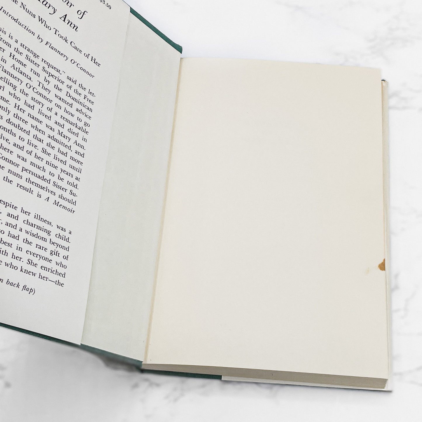 A Memoir of Mary Ann introduced by Flannery O'Connor [FIRST EDITION • FIRST PRINTING] 1961