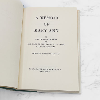 A Memoir of Mary Ann introduced by Flannery O'Connor [FIRST EDITION • FIRST PRINTING] 1961