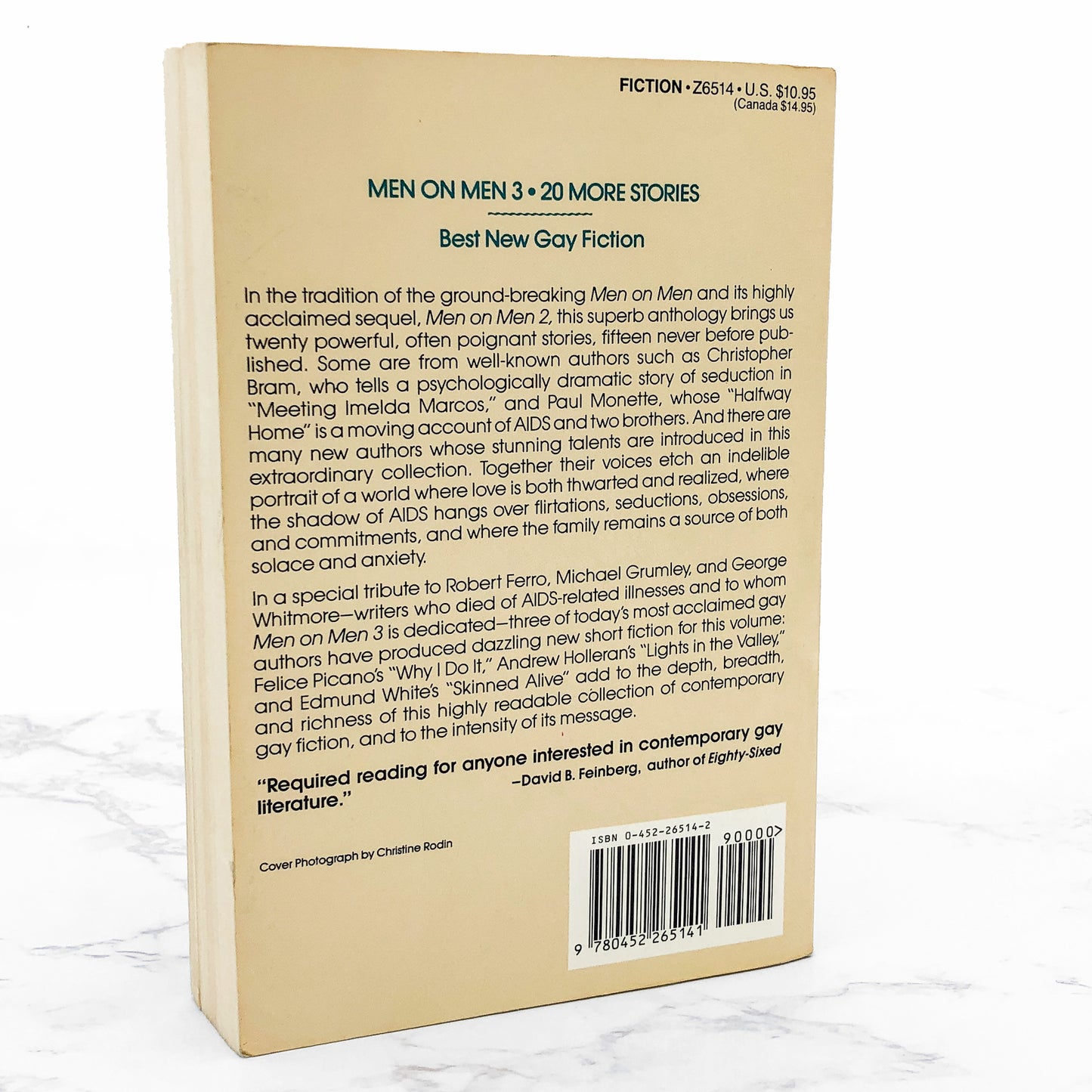 Men on Men 3: Best New Gay Fiction edited by George Stambolian [FIRST PAPERBACK PRINTING] 1990 • Plume