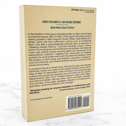 Men on Men 3: Best New Gay Fiction edited by George Stambolian [FIRST PAPERBACK PRINTING] 1990 • Plume
