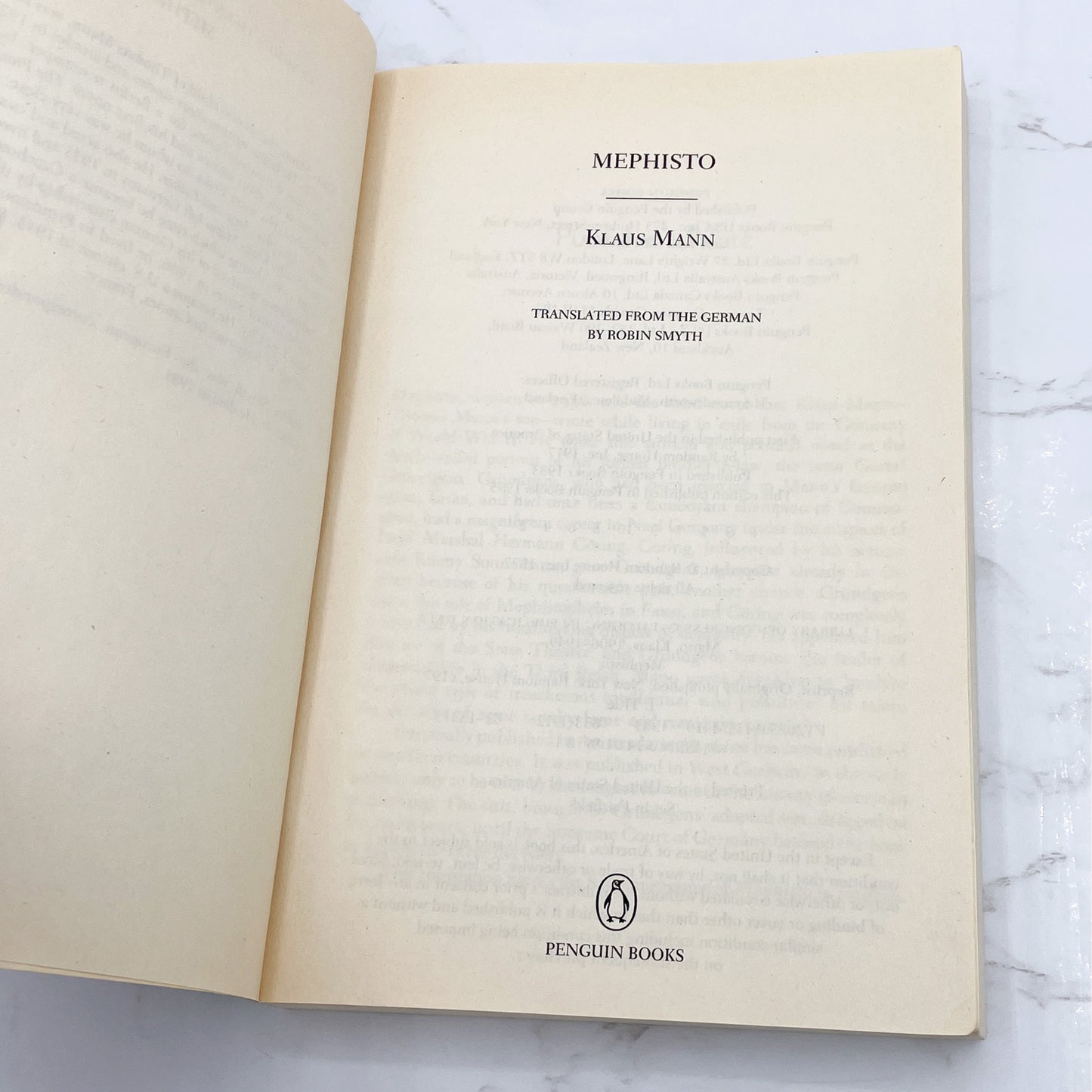 Mephisto by Klaus Mann [TRADE PAPERBACK] 1995 • Penguin Books