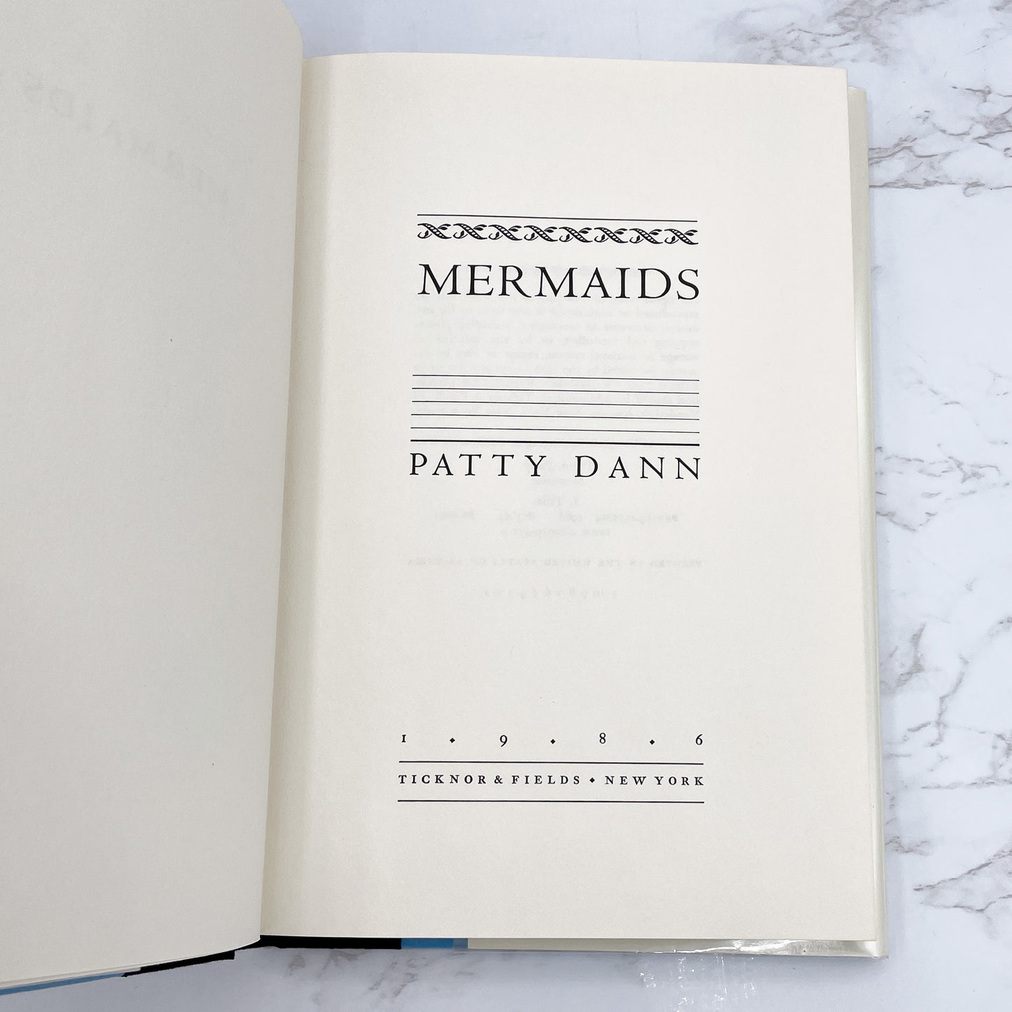 Mermaids by Patty Dann [FIRST EDITION • FIRST PRINTING] 1986 • Ticknor & Fields