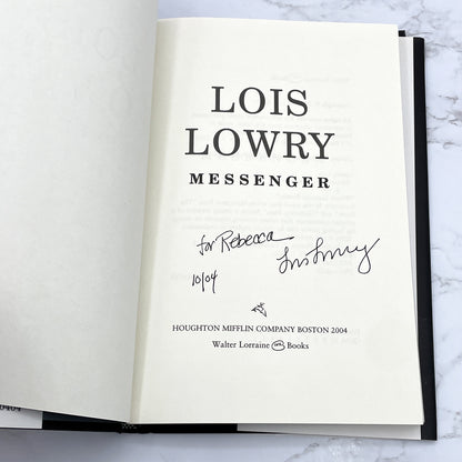 Messenger by Lois Lowry SIGNED! [FIRST EDITION • FIRST PRINTING] 2004 • The Giver #3