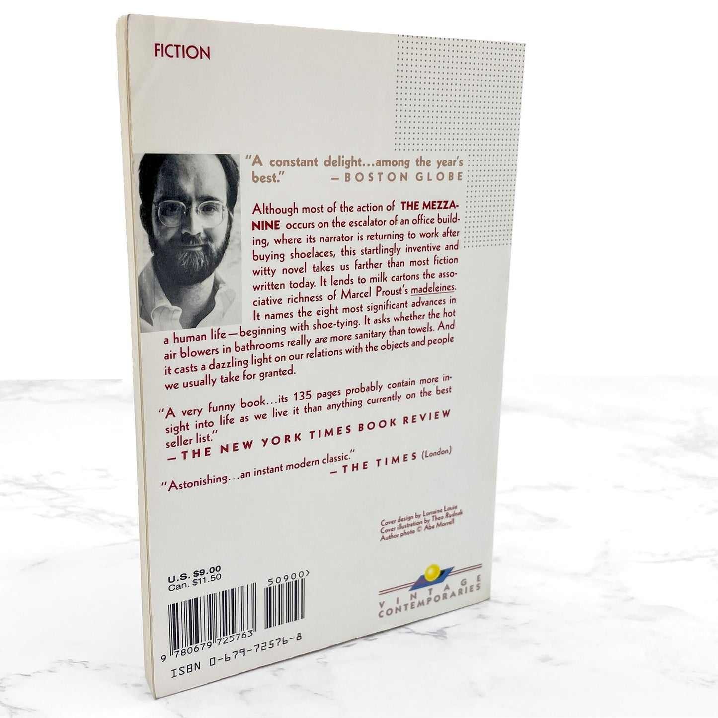 The Mezzanine by Nicholson Baker [TRADE PAPERBACK] 1990 • Vintage Contemporaries